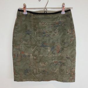 Anthropologie Quilted Threads Pencil Skirt by Meadow Rue Size 2